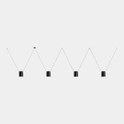 PENDANT ATTIC 4 BODIES RECTANGULAR SHAPE 2200MM E27 60 BLACK 3074LM