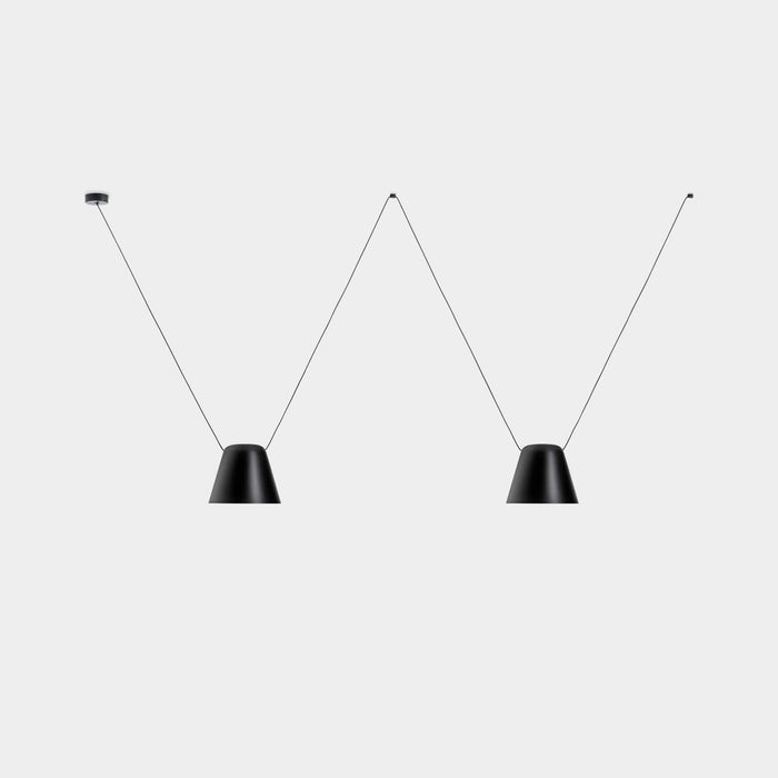 PENDANT ATTIC DOUBLE CONIC SHAPE E27 30 BLACK 916LM 00-7397-05-05