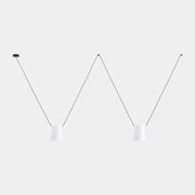 PENDANT ATTIC DOUBLE CONIC SHAPE E27 30 WHITE 916LM