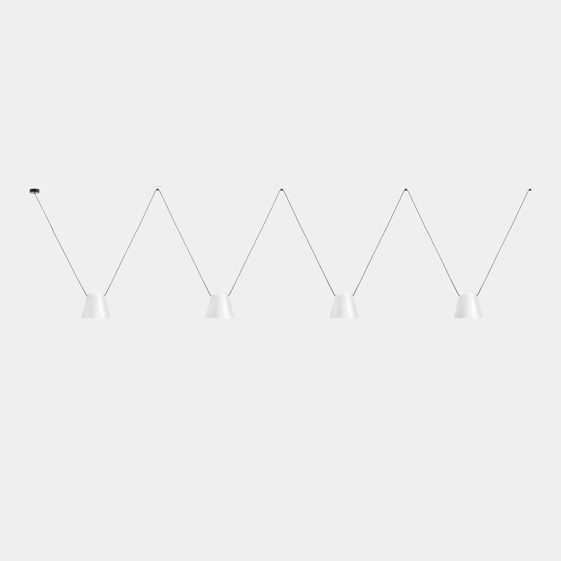 PENDANT ATTIC QUADRUPLE CONIC SHAPE E27 60 WHITE 3664LM