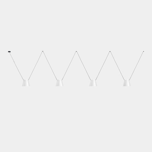 PENDANT ATTIC QUADRUPLE CONIC SHAPE E27 60 WHITE 3664LM