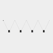 PENDANT ATTIC QUADRUPLE RECTANGULAR SHAPE E27 60 BLACK 3074LM