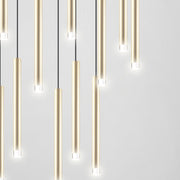 PENDANT CANDLE 15 BODIES CHANDELIER LED 54.7 LED WARM-WHITE 2700K DALI BRASS 230