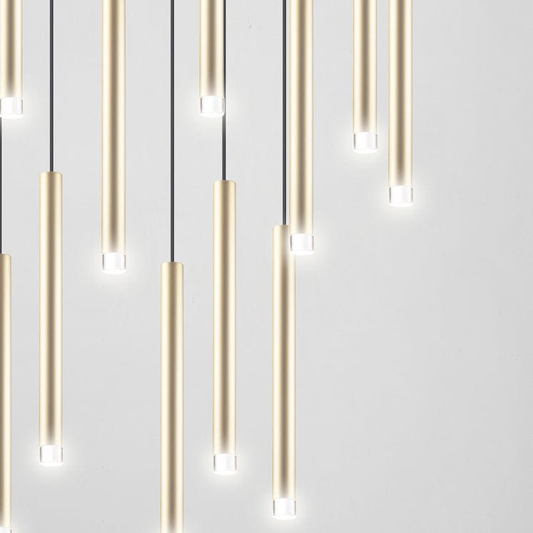 PENDANT CANDLE 15 BODIES CHANDELIER LED 54.7 LED WARM-WHITE 2700K DALI BRASS 230