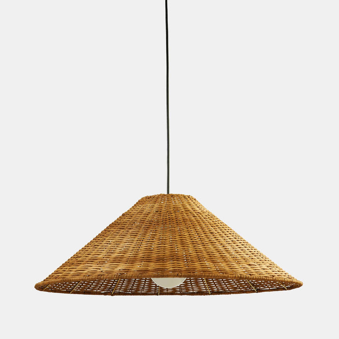 PENDANT CARIBE Ø600 E27 15 BLACK NATURAL RATTAN 722LM 00-8110-05-ES