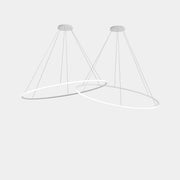 PENDANT CIRCULAR DOWNWARD 2 RINGS Ø2000 HORITZONTAL RECESSED LED 516 LED WARM-W