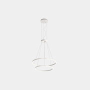 PENDANT CIRCULAR DOWNWARD 2 RINGS (Ø900 Ø600) LED 77.5 LED WARM-WHITE 2400K DA