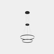 PENDANT CIRCULAR DOWNWARD 2 RINGS (Ø900 Ø600) LED 77.5 LED WARM-WHITE 3000K ON