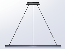 PENDANT CIRCULAR DOWNWARD Ø900 SURFACE LED 46 LED NEUTRAL-WHITE 4000K ON-OFF BL