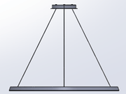 PENDANT CIRCULAR DOWNWARD Ø900 SURFACE LED 46 LED WARM-WHITE 3000K ON-OFF BLACK