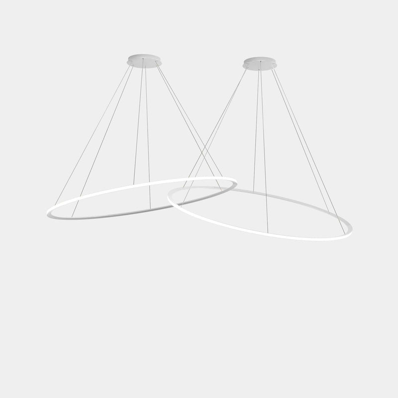 PENDANT CIRCULAR INWARD 2 RINGS Ø2000 HORITZONTAL LED 516 LED WARM-WHITE 2400K