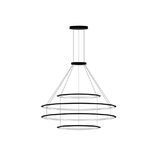 PENDANT CIRCULAR OUTWARD 4 RINGS (Ø1200 Ø2000 Ø2000 Ø1200) LED 390 LED NEUTR