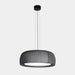 PENDANT GONG LED 25.6 4000K DALI-2 BLACK TEIXIT TEXTIL GRIS 1425LM