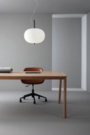 PENDANT ILARGI Ø395 LED 25.5 LED WARM-WHITE 2700K DALI MADERA OSCURA 1507LM