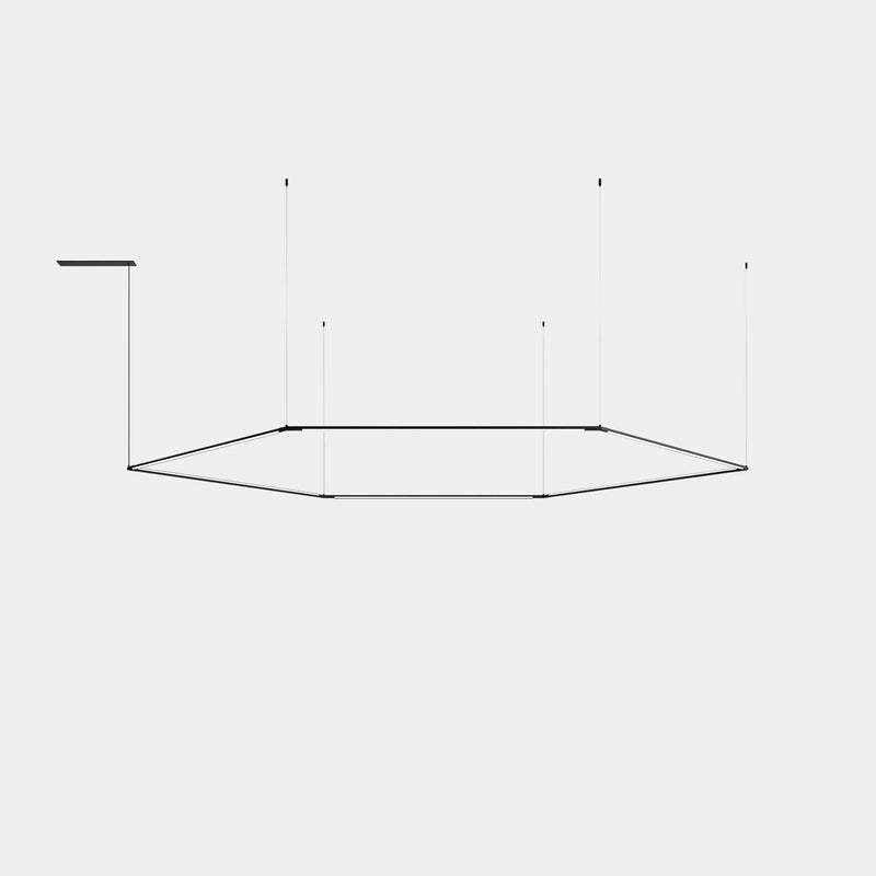 PENDANT TUBS MODULAR HEXAGONAL LED 84 LED WARM-WHITE 2700K DALI BLACK 6540LM