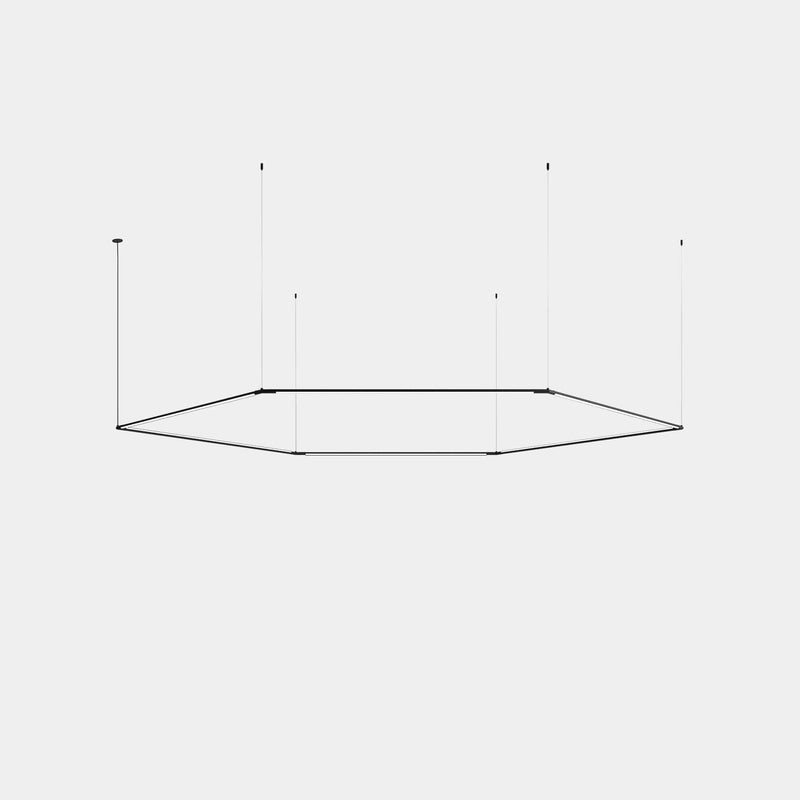 PENDANT TUBS MODULAR HEXAGONAL LED 84 LED WARM-WHITE 2700K DALI BLACK 6540LM