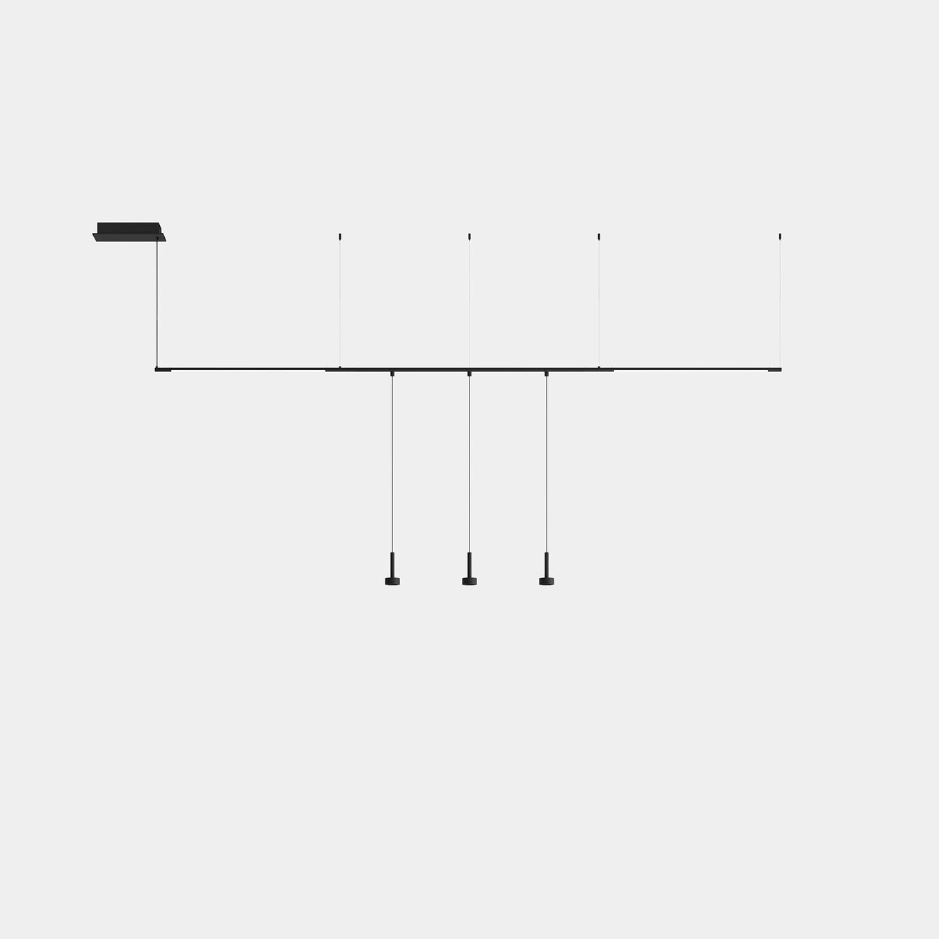 Tubs Modular Lineal & Track with 3 Downlights