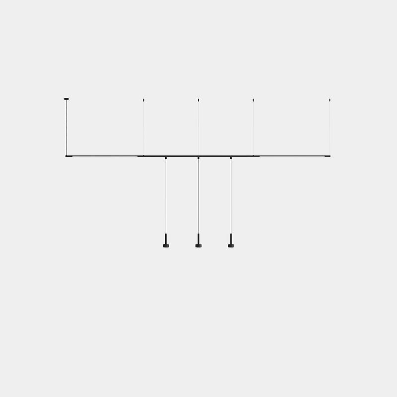 PENDANT TUBS MODULAR PENDANT LINEAL & TRACK WITH 3 SPOTHLIGHTS LED 34.2 LED WARM