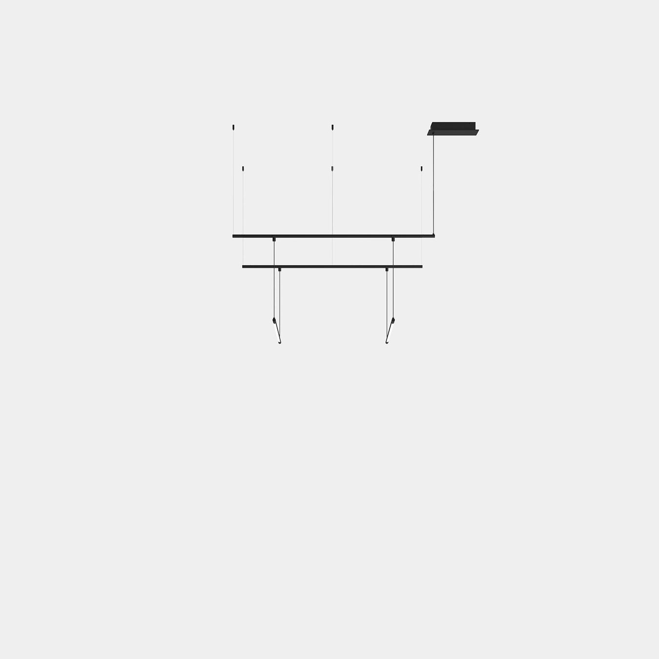 Tubs Modular Track with 2 Lineal 600mm