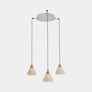 PENDANT VENETO SURFACED 3 BODIES LED 18.4 LED WARM-WHITE 2700K ON-OFF WHITE 804L