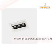 90-7100-14-60, DOWNLIGHT BENTO ADJUSTABLE 3 LEDS 6.1W LED WARM-WHITE 2700K CRI 92 47.7&ordm; , White, Black by@Outfy
