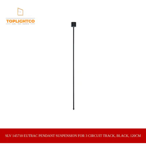 SLV 145710 EUTRAC pendant suspension for 3 Circuit track, black, 120cm by@Outfy