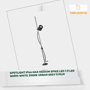 SPOTLIGHT IP66 MAX MEDIUM SPIKE LED 7.9 LED WARM-WHITE 3000K URBAN GREY 519LM by@Outfy