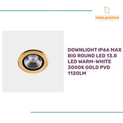 DOWNLIGHT IP66 MAX BIG ROUND LED 13.8 LED WARM-WHITE 3000K GOLD PVD 1120LM by@Outfy