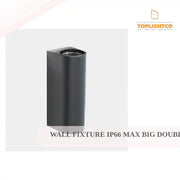 WALL FIXTURE IP66 MAX BIG DOUBLE EMISSION LED 35 LED WARM-WHITE 2700K ON-OFF URBAN GREY AT21-33V9M5OSZ5 by@Outfy