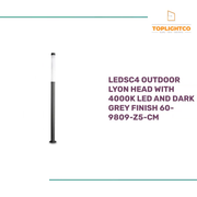 LEDSC4 Outdoor lyon head with 4000k led and dark grey finish 60-9809-Z5-CM by@Outfy