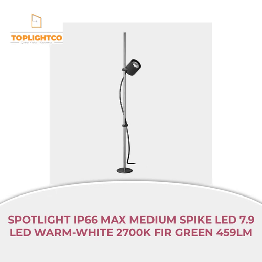 SPOTLIGHT IP66 MAX MEDIUM SPIKE LED 7.9 LED WARM-WHITE 2700K FIR GREEN 459LM by@Outfy