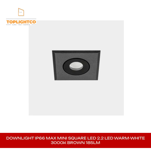 DOWNLIGHT IP66 MAX MINI SQUARE LED 2.2 LED WARM-WHITE 3000K BROWN 185LM by@Outfy