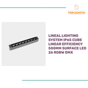 LINEAL LIGHTING SYSTEM IP65 CUBE LINEAR EFFICIENCY 500MM SURFACE LED 26 RGBW DMX by@Outfy