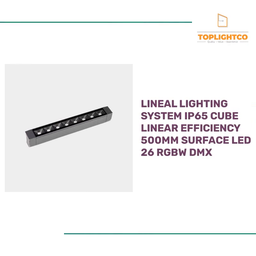 LINEAL LIGHTING SYSTEM IP65 CUBE LINEAR EFFICIENCY 500MM SURFACE LED 26 RGBW DMX by@Outfy