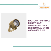 SPOTLIGHT IP66 MAX BIG WITHOUT SUPPORT LED 13.8 LED NEUTRAL-WHITE 4000K GOLD 112 by@Outfy