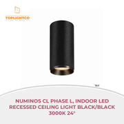 Numinos Cl Phase L, Indoor Led Recessed Ceiling Light Black/black 3000k 24&deg; by@Outfy
