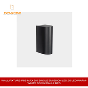 WALL FIXTURE IP66 MAX BIG SINGLE EMISSION LED 20 LED WARM-WHITE 3000K DALI-2 BRO by@Outfy