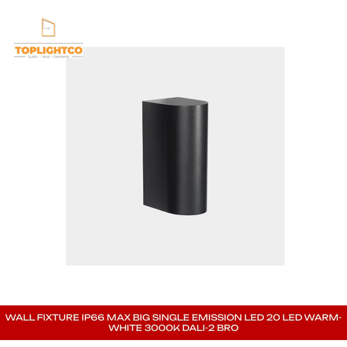 WALL FIXTURE IP66 MAX BIG SINGLE EMISSION LED 20 LED WARM-WHITE 3000K DALI-2 BRO by@Outfy