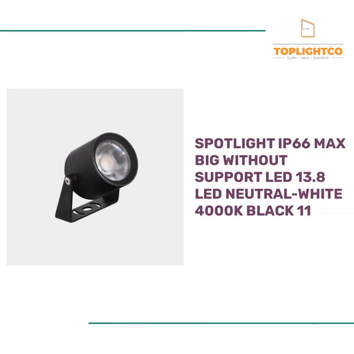 SPOTLIGHT IP66 MAX BIG WITHOUT SUPPORT LED 13.8 LED NEUTRAL-WHITE 4000K BLACK 11 by@Outfy
