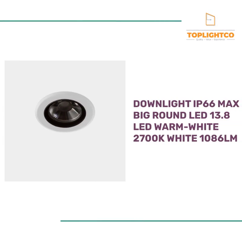 DOWNLIGHT IP66 MAX BIG ROUND LED 13.8 LED WARM-WHITE 2700K WHITE 1086LM by@Outfy