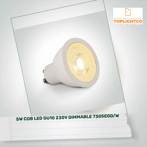 5W COB LED GU10 230V Dimmable 7305EGD/W by@Outfy