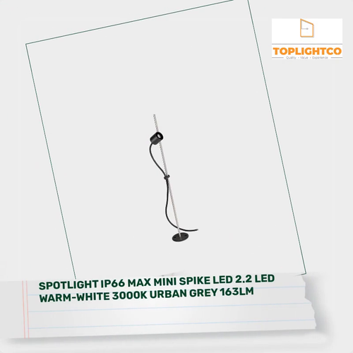 SPOTLIGHT IP66 MAX MINI SPIKE LED 2.2 LED WARM-WHITE 3000K URBAN GREY 163LM by@Outfy