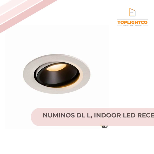 Numinos Dl L, Indoor Led Recessed Ceiling Light White/black 2700k 55&deg; Gimballed, Rotating And Pivoting by@Outfy