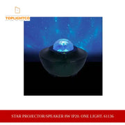 STAR PROJECTOR/SPEAKER 8W IP20. One Light. 61136 by@Outfy