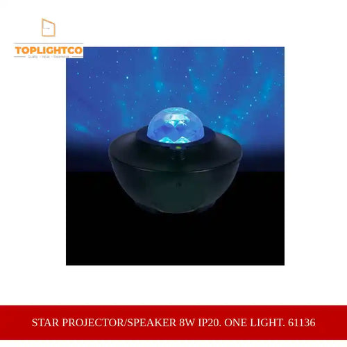 STAR PROJECTOR/SPEAKER 8W IP20. One Light. 61136 by@Outfy