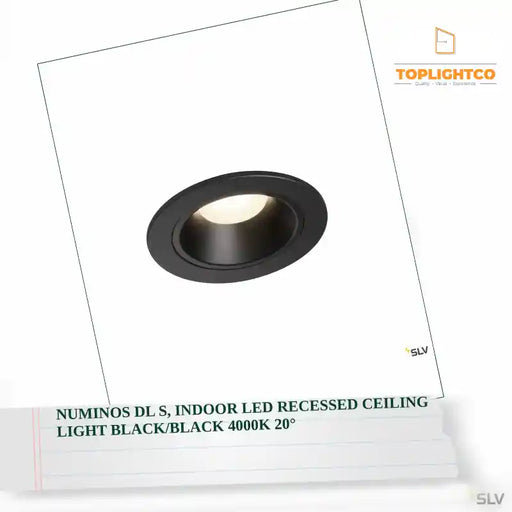Numinos Dl S, Indoor Led Recessed Ceiling Light Black/black 4000k 20&deg; by@Outfy