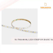 91-7916-00-00, LED STRIP ON BASIC 9,6 8MM 48W LED WARM-WHITE 2700K CRI 80 IP20 4916LM by@Outfy