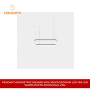 PENDANT GEOMETRIC SQUARE MINI 2500X2500MM LED 195 LED WARM-WHITE 3000K DALI-2 BL by@Outfy