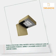 WALL FIXTURE IP66 MODIS OPTICS SINGLE LED 21 LED WARM-WHITE 3000K CASAMBI GOLD 1 AS11-18W9F1XBDL by@Outfy