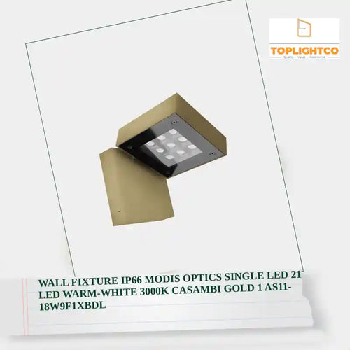 WALL FIXTURE IP66 MODIS OPTICS SINGLE LED 21 LED WARM-WHITE 3000K CASAMBI GOLD 1 AS11-18W9F1XBDL by@Outfy